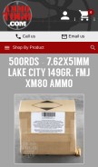 How ammunitiontogo.com looks like on a mobile device such as an iPhone.
