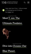How amnh.org looks like on a mobile device such as an iPhone.