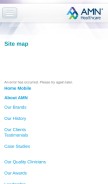 How amnhealthcare.com looks like on a mobile device such as an iPhone.