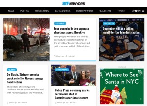 How amny.com looks like on a tablet such as an iPad.