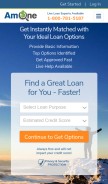 How amone.com looks like on a mobile device such as an iPhone.