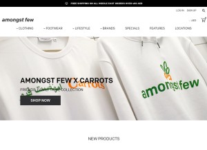 How amongstfew.com looks like on a tablet such as an iPad.