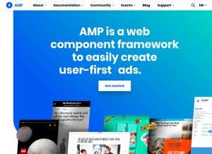 How amp.dev looks like on a tablet such as an iPad.