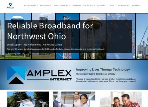 How amplex.net looks like on a tablet such as an iPad.