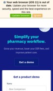 How amplicare.com looks like on a mobile device such as an iPhone.