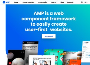 How ampproject.org looks like on a tablet such as an iPad.