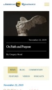 How amren.com looks like on a mobile device such as an iPhone.