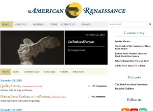 How amren.com looks like on a tablet such as an iPad.