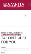 How amrita.edu looks like on a mobile device such as an iPhone.