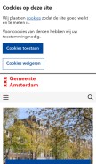 How amsterdam.nl looks like on a mobile device such as an iPhone.