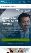 How amtrakguestrewards.com looks like on a mobile device such as an iPhone.