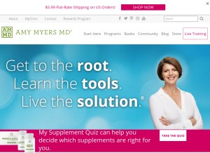 How amymyersmd.com looks like on a tablet such as an iPad.