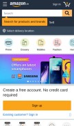 How amzn.in looks like on a mobile device such as an iPhone.