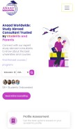 How anaadworldwide.com looks like on a mobile device such as an iPhone.