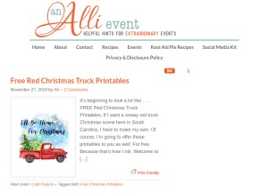 How anallievent.com looks like on a tablet such as an iPad.