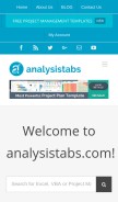 How analysistabs.com looks like on a mobile device such as an iPhone.