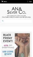 How anasilverco.com looks like on a mobile device such as an iPhone.