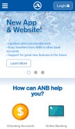 How anb.com looks like on a mobile device such as an iPhone.