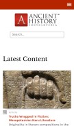 How ancient.eu looks like on a mobile device such as an iPhone.