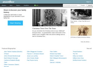 How ancientfaces.com looks like on a tablet such as an iPad.
