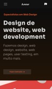 How ancur.studio looks like on a mobile device such as an iPhone.