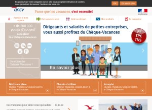 How ancv.com looks like on a tablet such as an iPad.