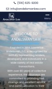 How andelsmanlaw.com looks like on a mobile device such as an iPhone.