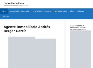 How andresbergergarcia.com looks like on a tablet such as an iPad.