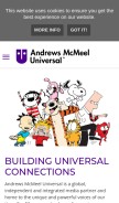 How andrewsmcmeel.com looks like on a mobile device such as an iPhone.