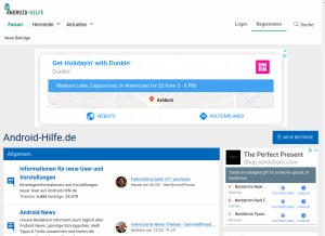 How android-hilfe.de looks like on a tablet such as an iPad.
