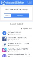 How androidapksbox.com looks like on a mobile device such as an iPhone.