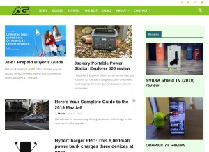 How androidguys.com looks like on a tablet such as an iPad.