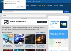 How androidmobilezone.com looks like on a tablet such as an iPad.