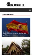 How andytraveler.com looks like on a mobile device such as an iPhone.