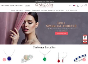 How angara.com looks like on a tablet such as an iPad.