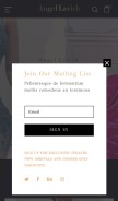 How angellavish.com looks like on a mobile device such as an iPhone.