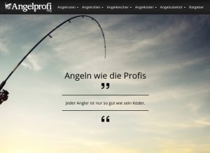 How angelprofi.org looks like on a tablet such as an iPad.