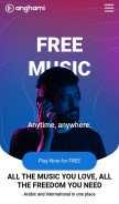 How anghami.com looks like on a mobile device such as an iPhone.