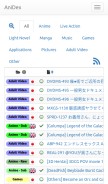 How anidex.moe looks like on a mobile device such as an iPhone.