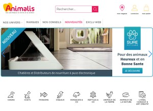 How animalis.com looks like on a tablet such as an iPad.