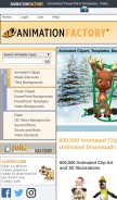 How animationfactory.com looks like on a mobile device such as an iPhone.