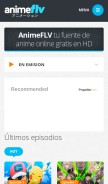 How animeflv.cc looks like on a mobile device such as an iPhone.