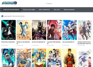How animeid.cc looks like on a tablet such as an iPad.