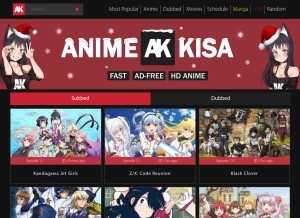 How animekisa.tv looks like on a tablet such as an iPad.