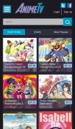 How animeseries.io looks like on a mobile device such as an iPhone.