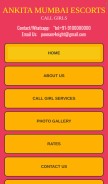 How ankitamumbaiescorts.co.in looks like on a mobile device such as an iPhone.