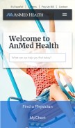 How anmedhealth.org looks like on a mobile device such as an iPhone.