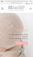 How annaandlouis.com looks like on a mobile device such as an iPhone.