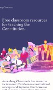 How annenbergclassroom.org looks like on a mobile device such as an iPhone.