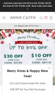 How anniecloth.com looks like on a mobile device such as an iPhone.